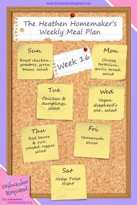 The Heathen Homemaker’s Weekly Meal Plan – Week 16